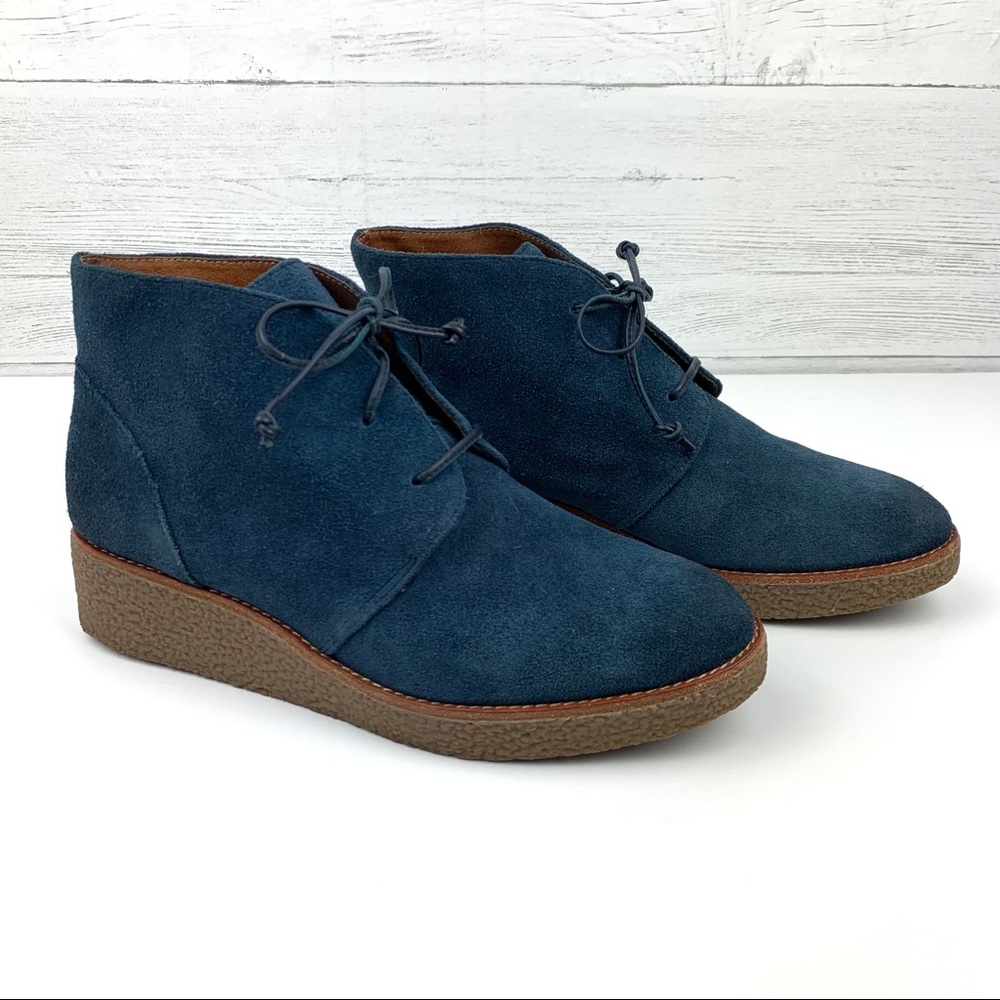 Rebecca Minkoff Blue Palmer Wedge Chukka Boots 7